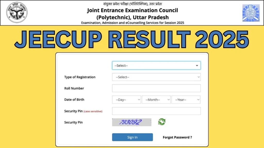 JEECUP 2025 Result जारी – यहाँ से देखें और डाउनलोड करें अपना स्कोरकार्ड 1 JEECUP 2025 Result